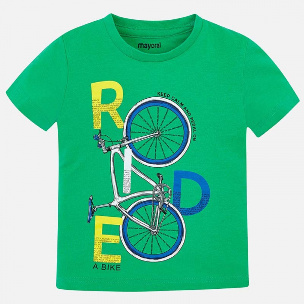 Camiseta manga corta niño "a bike" alga MAYORAL