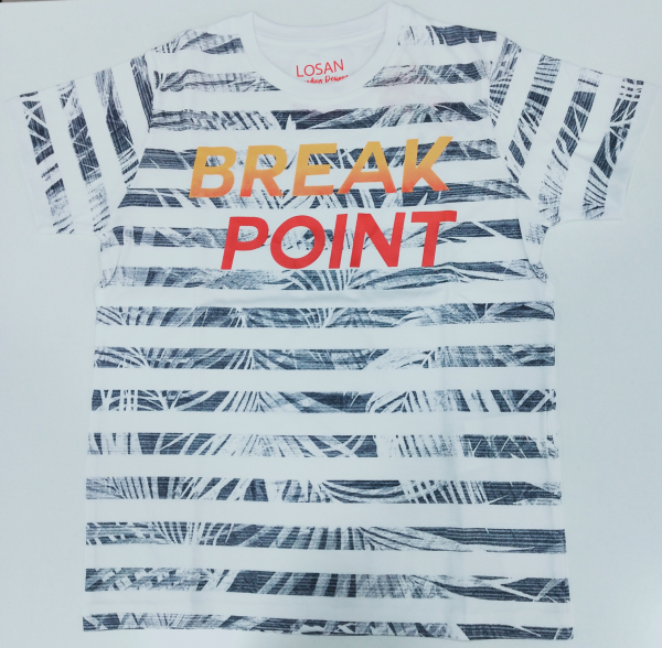 Camiseta manga corta chico "break point" marino LOSAN