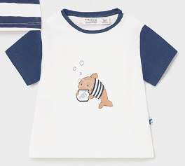 Camiseta manga corta pez bebé niño royal MAYORAL