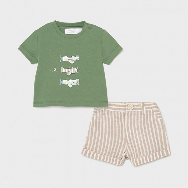 Conjunto pantalón corto bebé niño camiseta bambú MAYORAL