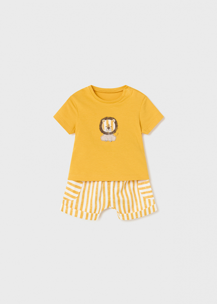 Conjunto pantalón corto bolsillos y camiseta para bebé MAYORAL ref. 1253-050 banana