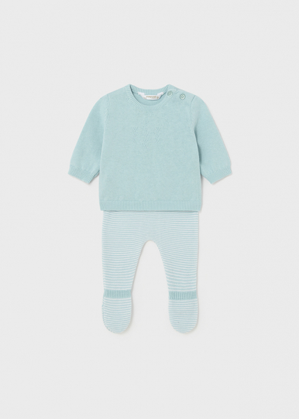 Conjunto canastilla polaina tricot para bebé MAYORAL ref. 1535-020 cristal