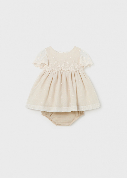Vestido tul bordado para bebé MAYORAL ref. 1826-054 lino