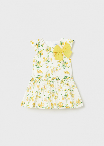 Vestido estampado de flores para niña MAYORAL ref. 1958-038 blanco