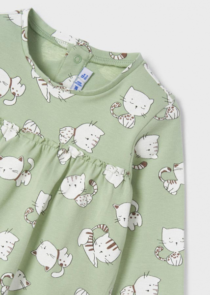 Camiseta manga larga "gatos" niña aloe MAYORAL ref. 2094-041-1
