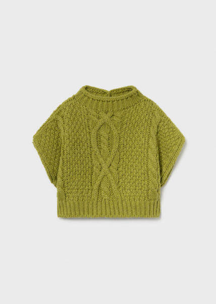 Chaleco tricot bebé niña oliva MAYORAL