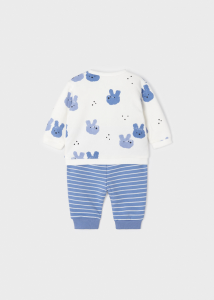 Conjunto sport con pantalón rayas largo y sudadera para bebé MAYORAL ref. 2640-036-1 blue ice