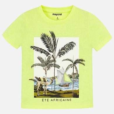 Camiseta manga corta niño "été africaine" piña neon MAYORAL