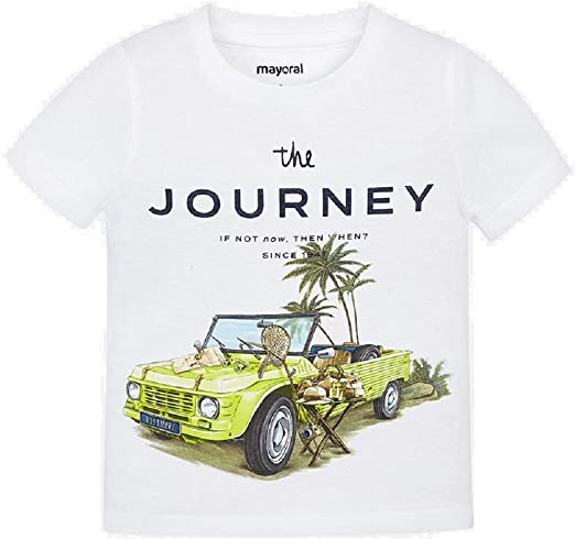 Camiseta manga corta niño "the journey" blanco MAYORAL