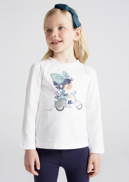 Camiseta manga larga moto lentejuelas niña crd jade MAYORAL ref. 4025-052
