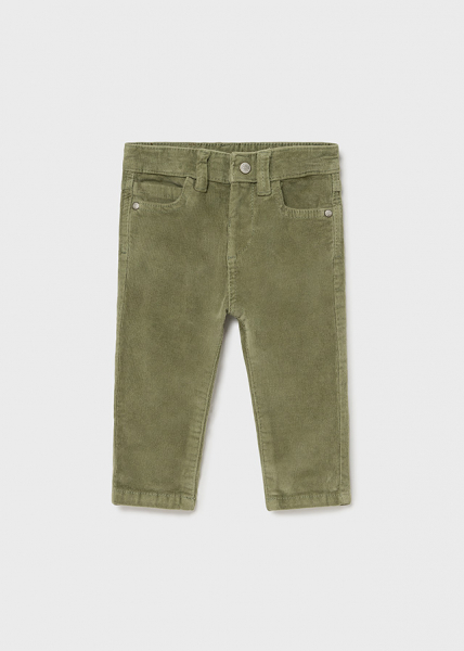 Pantalón pana slim fit básico bebé niño verde caza MAYORAL