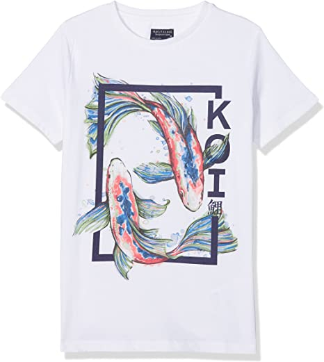 Camiseta manga corta chico "koi" blanco MAYORAL