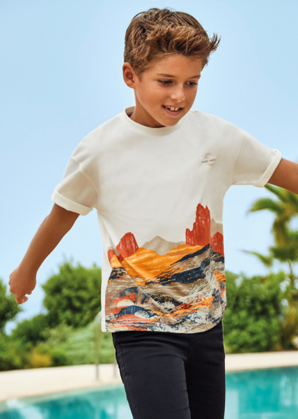 Camiseta de manga corta "desert sunset" para chico MAYORAL ref. 6071-089 masala