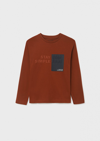 Camiseta manga larga "stay simple" chico teja MAYORAL ref. 7001-024