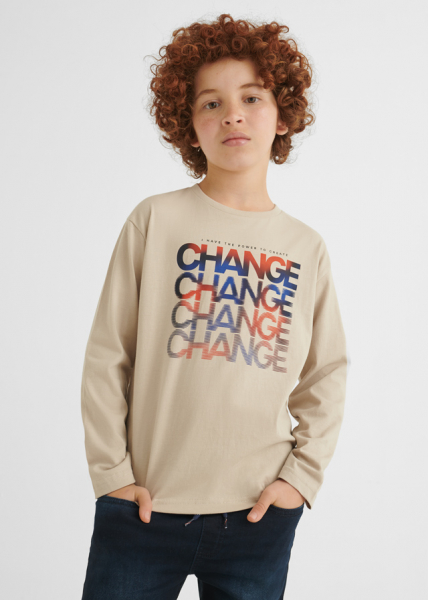 Camiseta manga larga "change" chico seitan MAYORAL ref. 7007-048