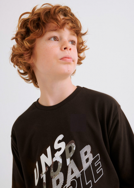 Camiseta manga larga con gráfica para chico MAYORAL ref. 7018-034 expresso